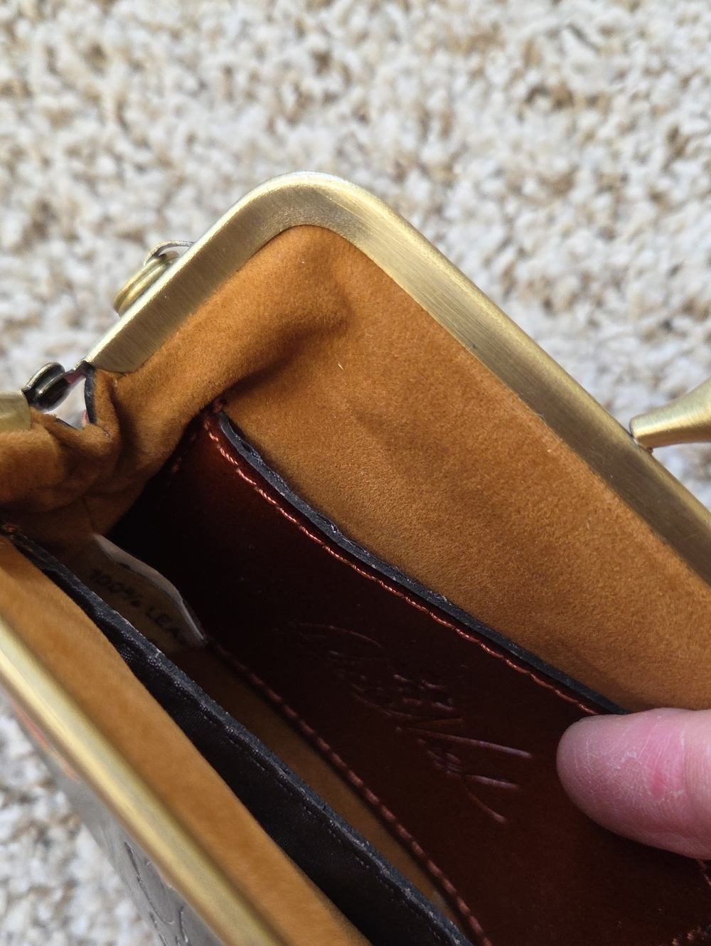 Patricia Nash Large Borse Leather Coin Purse - Picture 3 of 5